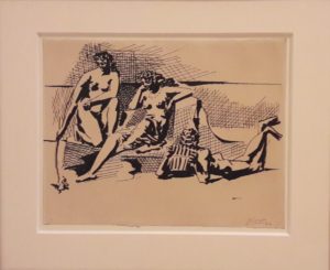 Pablo Picasso: Dwie kobiety i grający na fletni Pana